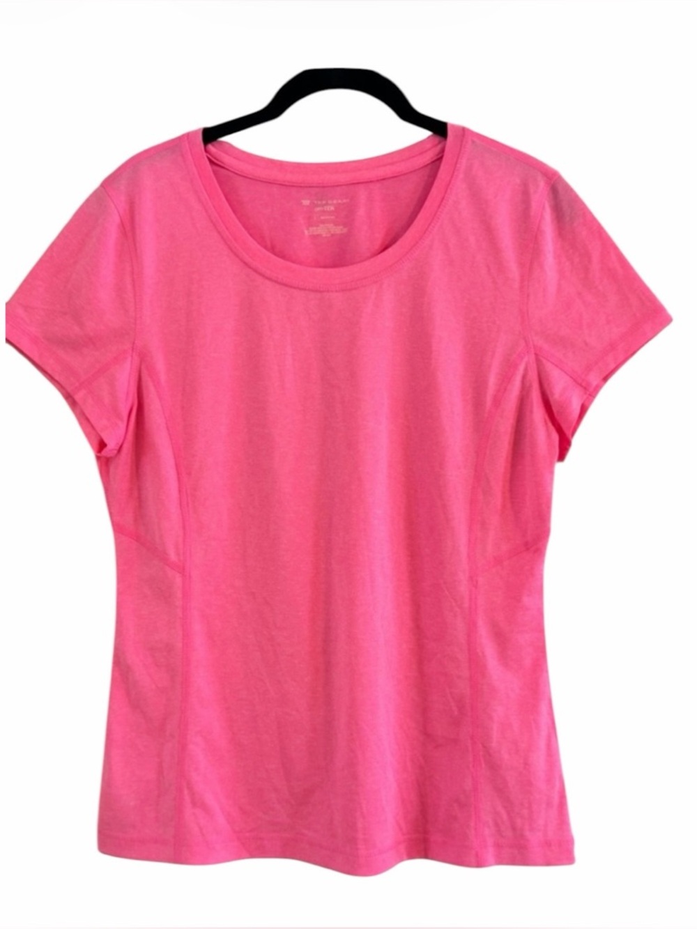 Tek Gear Dry Tek Hot Pink Short Sleeve Activewear Running Tee Shirt Size L